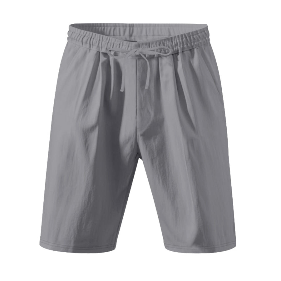 Men’s Full Size Drawstring Shorts with Pockets Plus Grey / S Apparel and Accessories