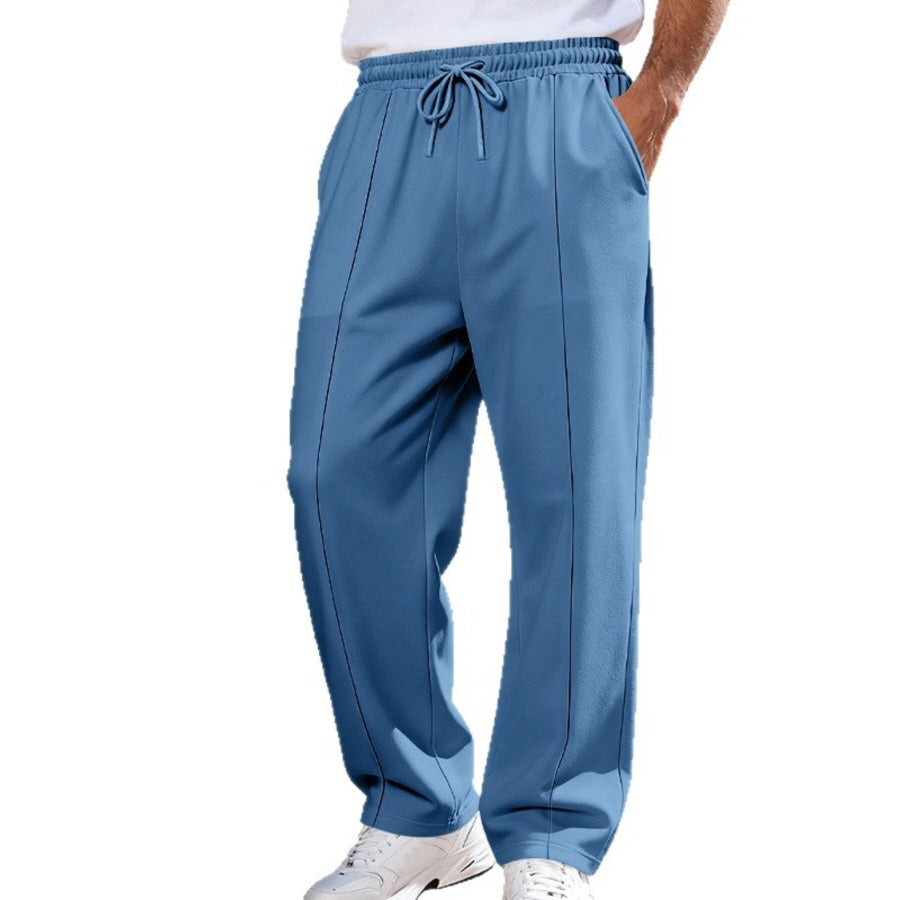 Men’s Full Size Drawstring Wide Leg Pants Plus Apparel and Accessories