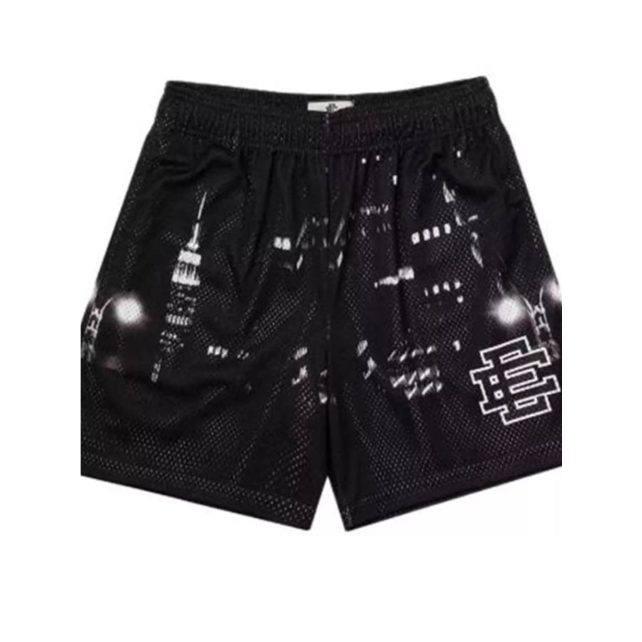Men’s Full Size Elastic Waist Shorts Plus Size Black / S Apparel and Accessories