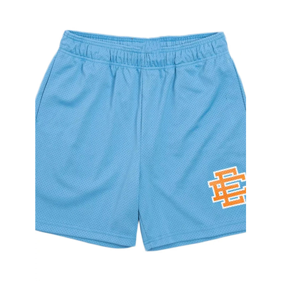 Men’s Full Size Elastic Waist Shorts Plus Size Cerulean / S Apparel and Accessories