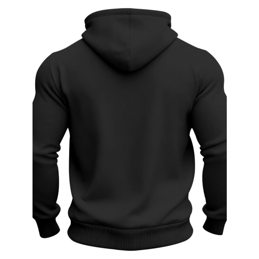 Men’s Full Size Fleece Hoodie with Dual Chest Pockets Plus Size Apparel and Accessories