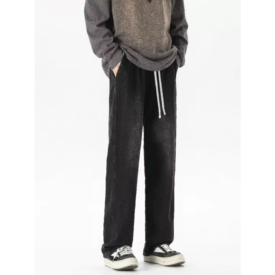 Men’s Full Size Gradient Wash Loose Fit Jeans Plus Size Apparel and Accessories