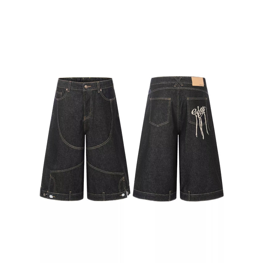 Men’s Full Size High-Waisted Wide-Leg Denim Capris Plus Size Apparel and Accessories