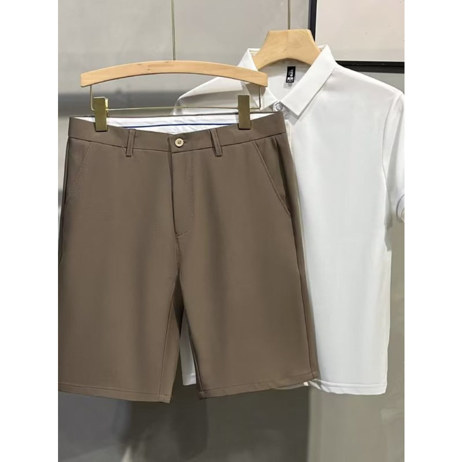 Men’s Full Size Lightweight Breathable Shorts Plus Size Brown / S Apparel and Accessories