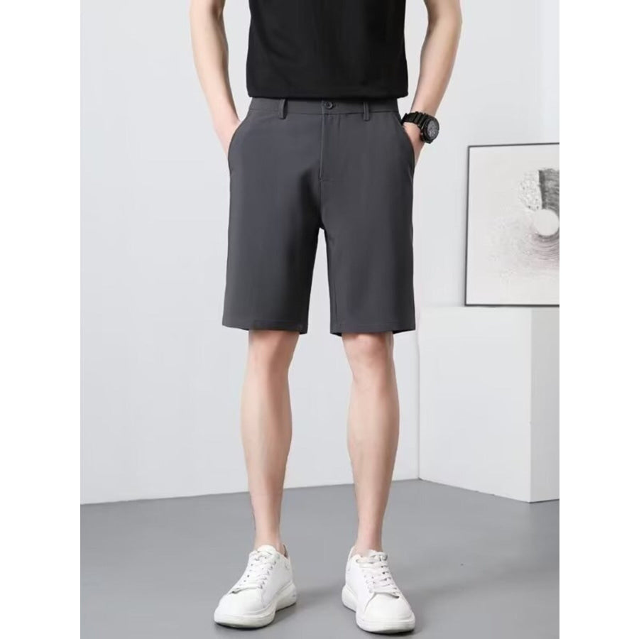 Men’s Full Size Lightweight Breathable Shorts Plus Size Dark Gray / S Apparel and Accessories