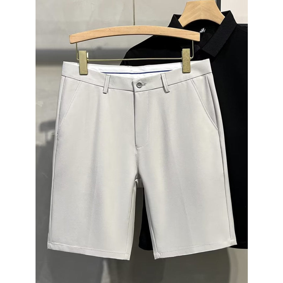 Men’s Full Size Lightweight Breathable Shorts Plus Size Light Gray / S Apparel and Accessories