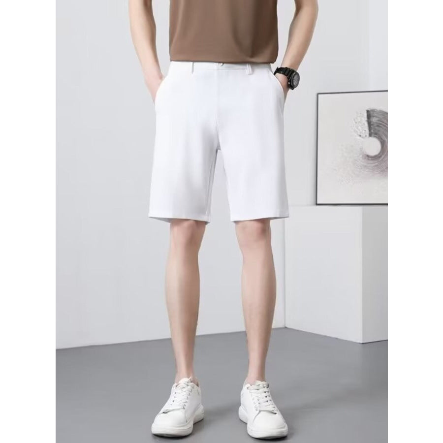 Men’s Full Size Lightweight Breathable Shorts Plus Size White / S Apparel and Accessories