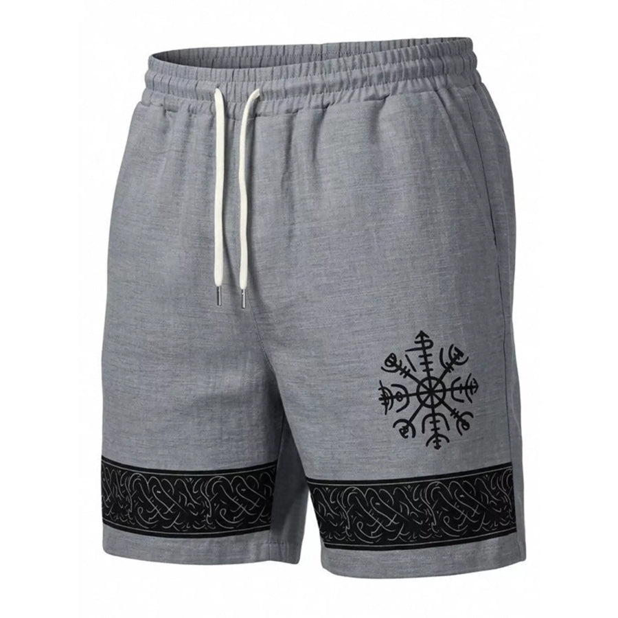 Men’s Full Size Linen Blend Drawstring Shorts Plus Size Apparel and Accessories