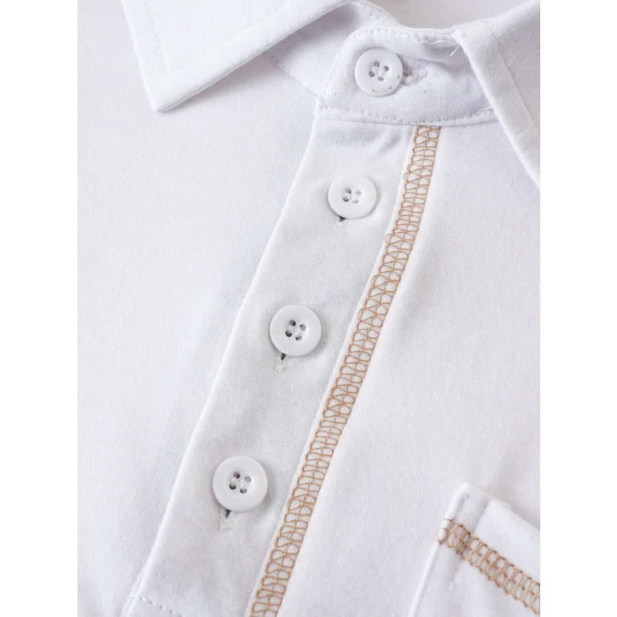 Men’s Full Size Long Sleeve Casual Polo Plus Size Apparel and Accessories