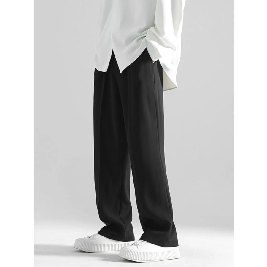 Men’s Full Size Loose Fit Casual Pants Plus Size Black / S Apparel and Accessories