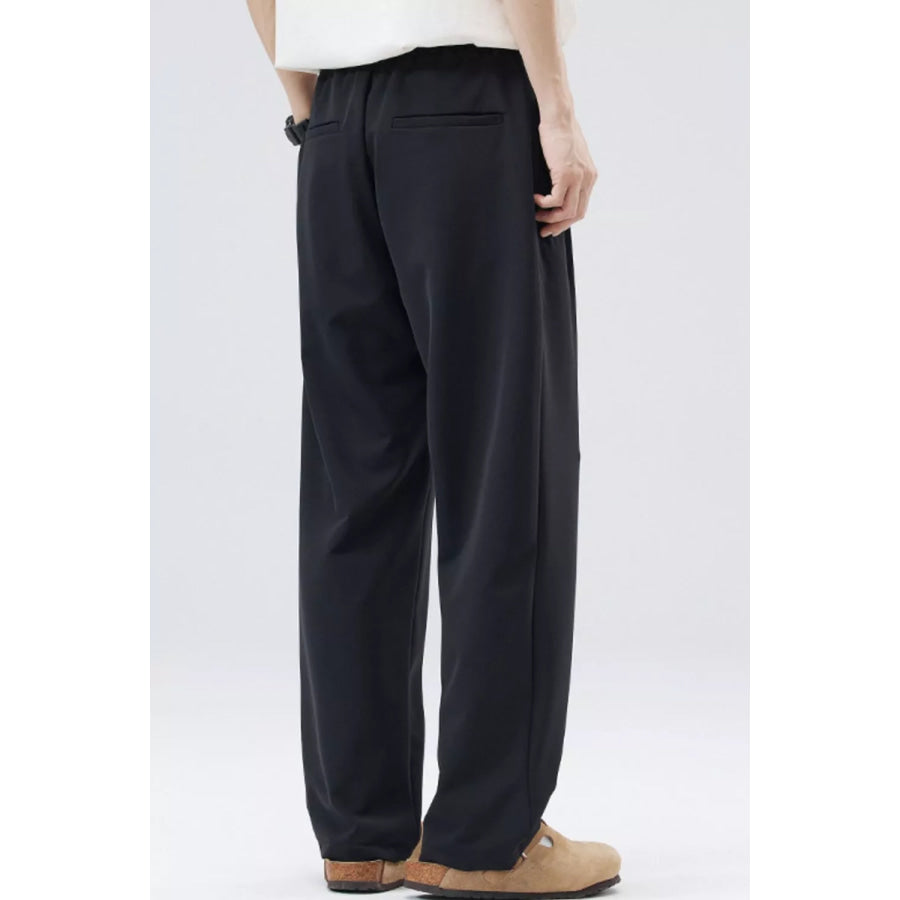 Men’s Full Size Loose Fit Casual Pleated Pants Plus Size Apparel and Accessories