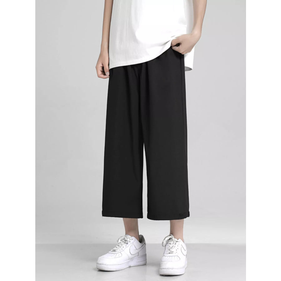 Men’s Full Size Loose Fit Cropped Pants Plus Size Apparel and Accessories