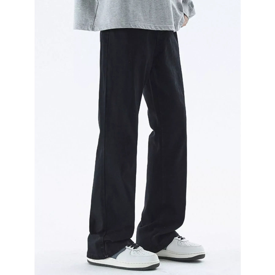 Men’s Full Size Loose Fit Jeans Plus Size Black / S Apparel and Accessories