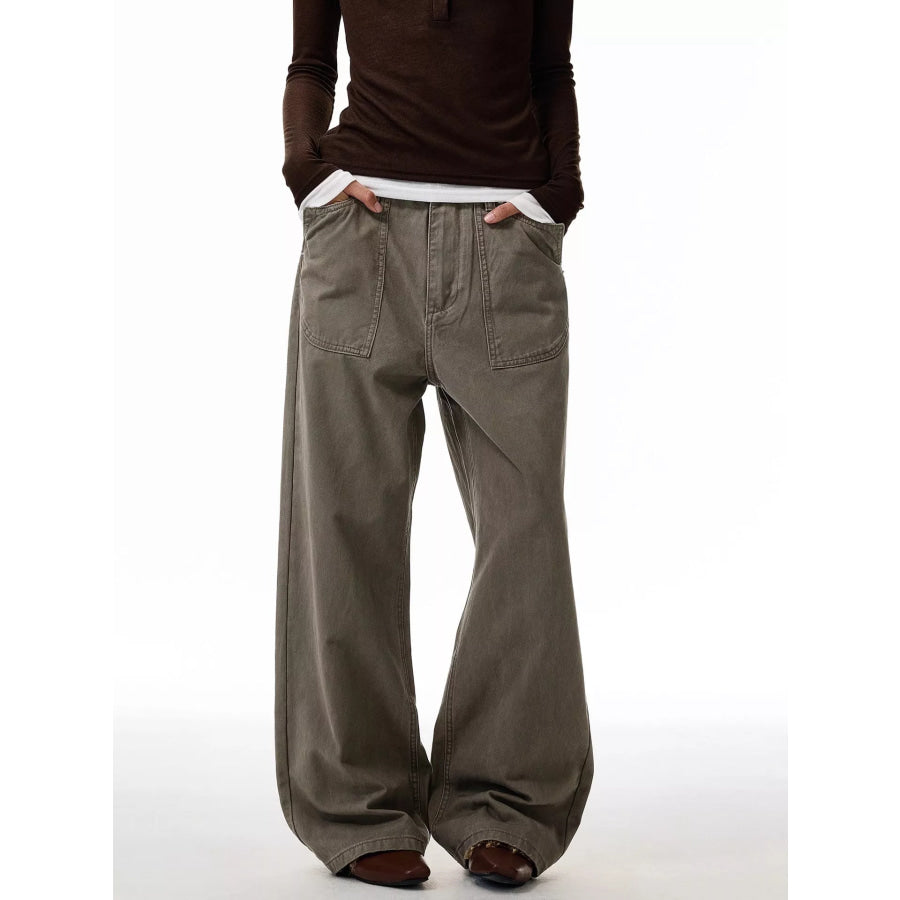 Men’s Full Size Loose Fit Jeans Plus Size Coffee Brown / S Apparel and Accessories