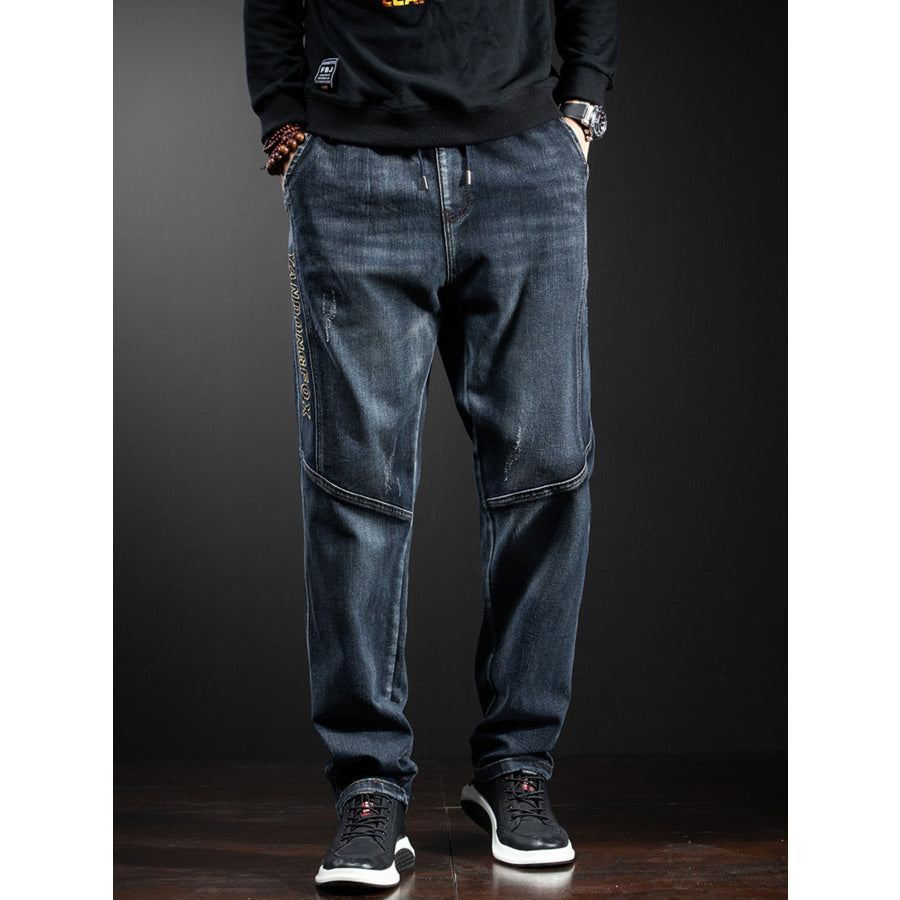 Men’s Full Size Loose Fit Jeans Plus Size Dark / S Apparel and Accessories
