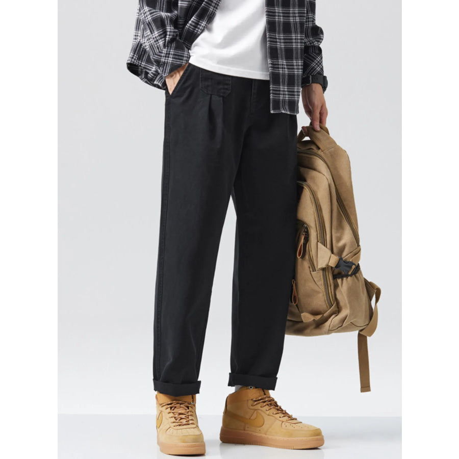 Men’s Full Size Loose Fit Pants Plus Size Black / S Apparel and Accessories