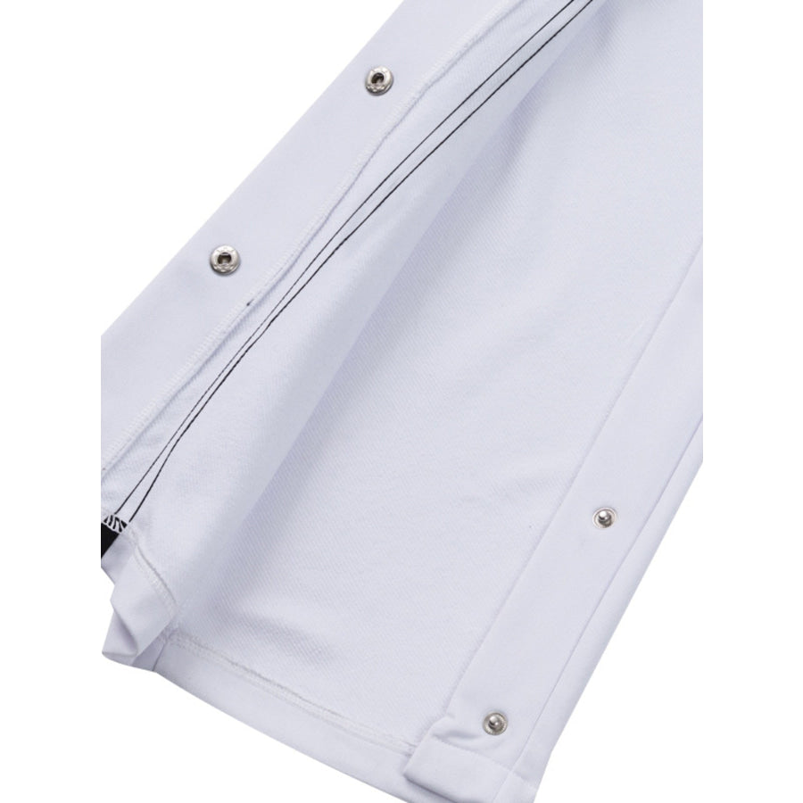 Men’s Full Size Loose Fit Side Snap Button Track Pants Plus Size Apparel and Accessories
