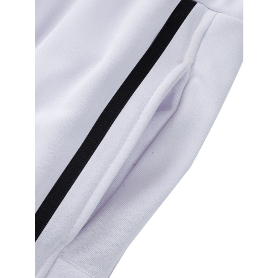 Men’s Full Size Loose Fit Side Snap Button Track Pants Plus Size Apparel and Accessories