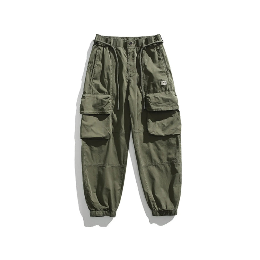 Men’s Full Size Multiple Pockets Pants Set Plus Size Black / S Apparel and Accessories