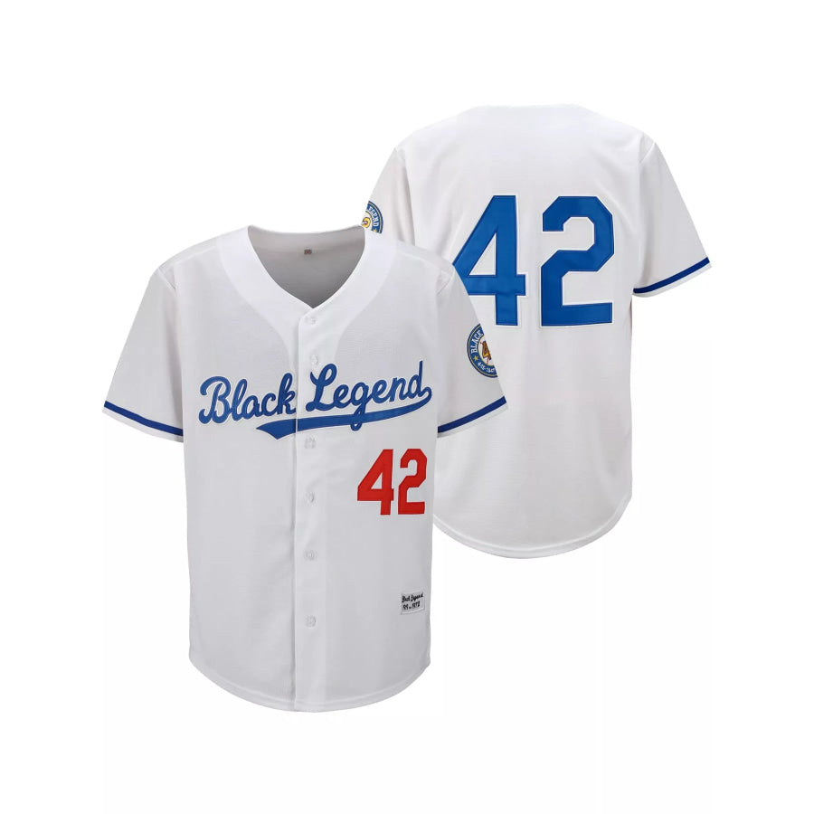 Men’s Full Size Number 42 Baseball Jersey Shirt Plus White / S Apparel and Accessories
