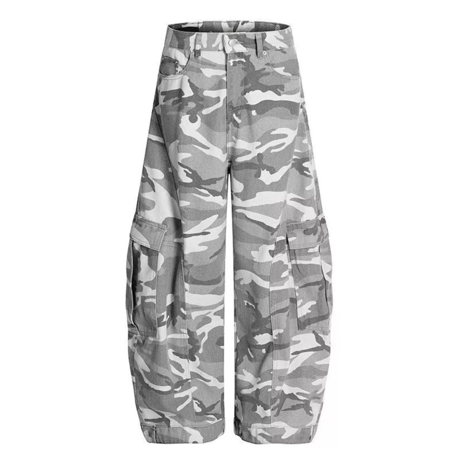 Men’s Full Size Oversized Camouflage Cargo Pants Plus Size Apparel and Accessories