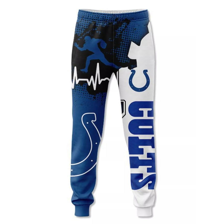 Men’s Full Size Printed Loose Fit Joggers Plus Size Navy / S Apparel and Accessories