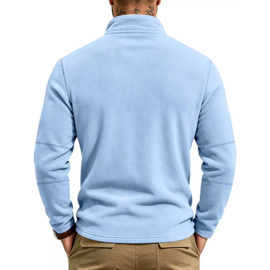 Men’s Full Size Quarter-Zip Fleece Sweatshirt Plus Apparel and Accessories