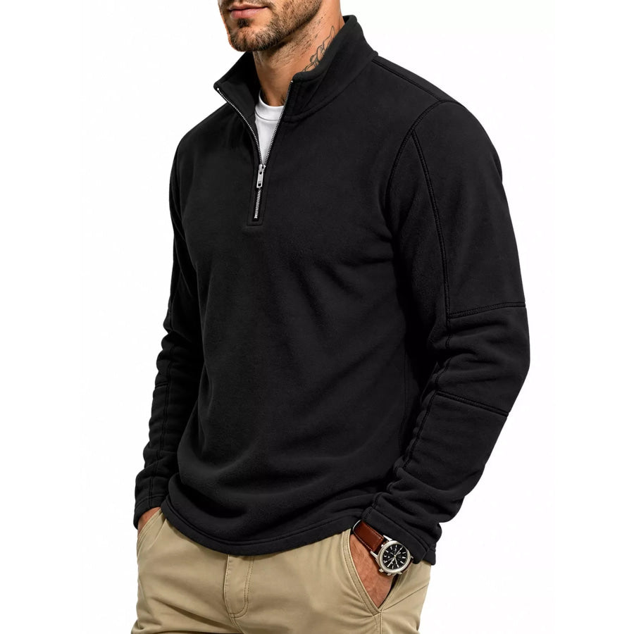 Men’s Full Size Quarter-Zip Fleece Sweatshirt Plus Apparel and Accessories