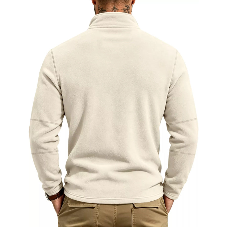 Men’s Full Size Quarter-Zip Fleece Sweatshirt Plus Apparel and Accessories