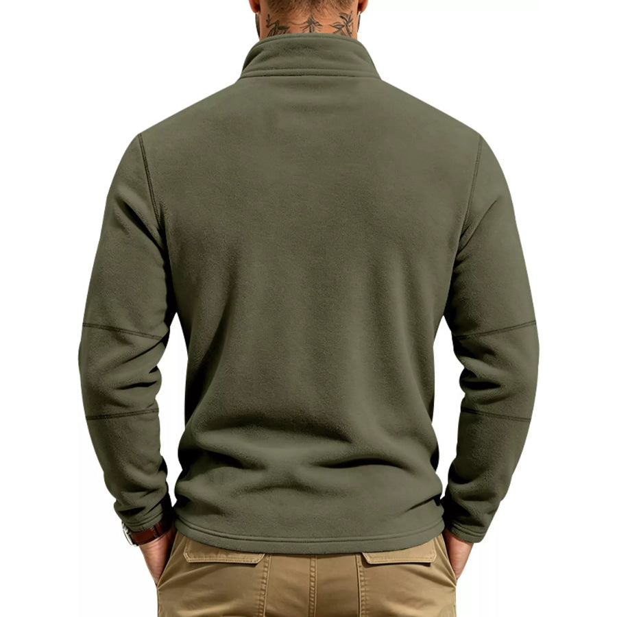 Men’s Full Size Quarter-Zip Fleece Sweatshirt Plus Apparel and Accessories