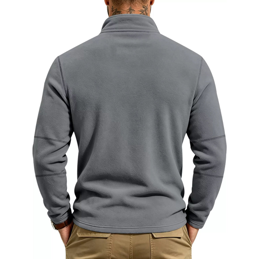Men’s Full Size Quarter-Zip Fleece Sweatshirt Plus Apparel and Accessories