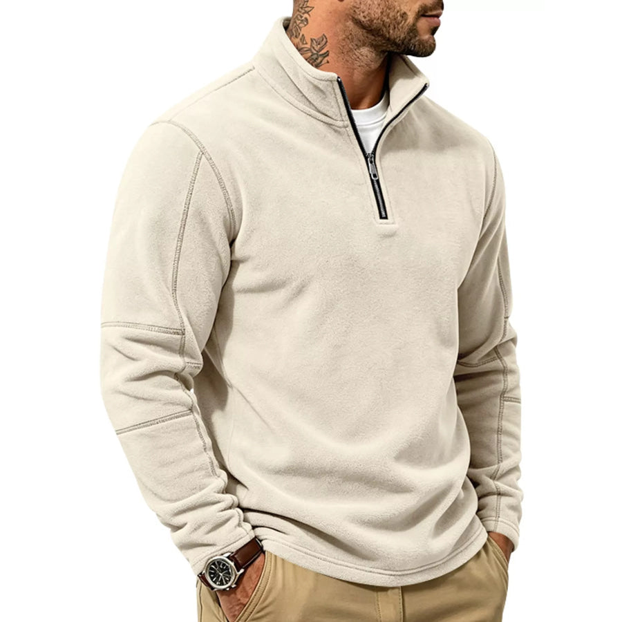 Men’s Full Size Quarter-Zip Fleece Sweatshirt Plus Apparel and Accessories