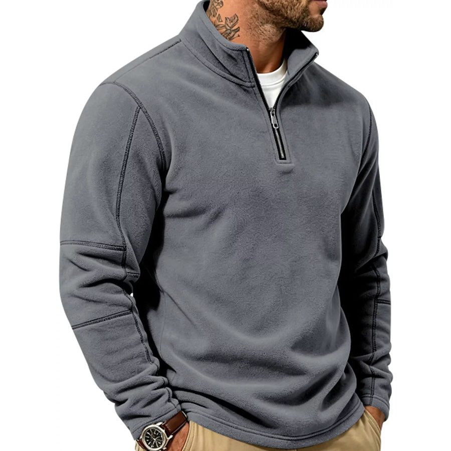 Men’s Full Size Quarter-Zip Fleece Sweatshirt Plus Apparel and Accessories
