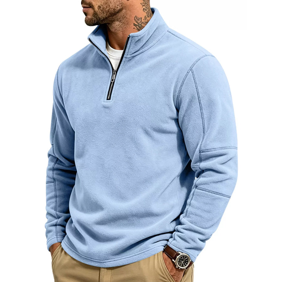 Men’s Full Size Quarter-Zip Fleece Sweatshirt Plus Apparel and Accessories