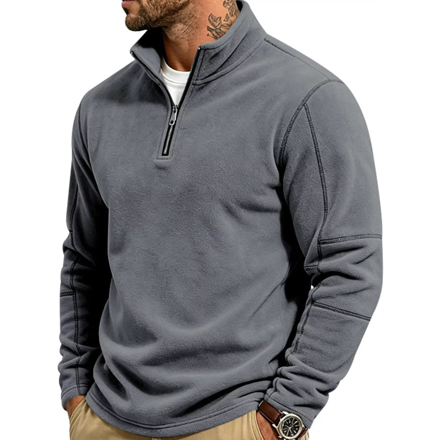 Men’s Full Size Quarter-Zip Fleece Sweatshirt Plus Apparel and Accessories