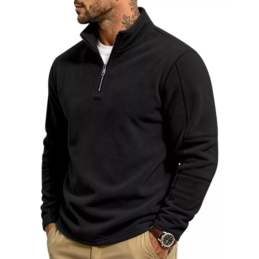 Men’s Full Size Quarter-Zip Fleece Sweatshirt Plus Apparel and Accessories