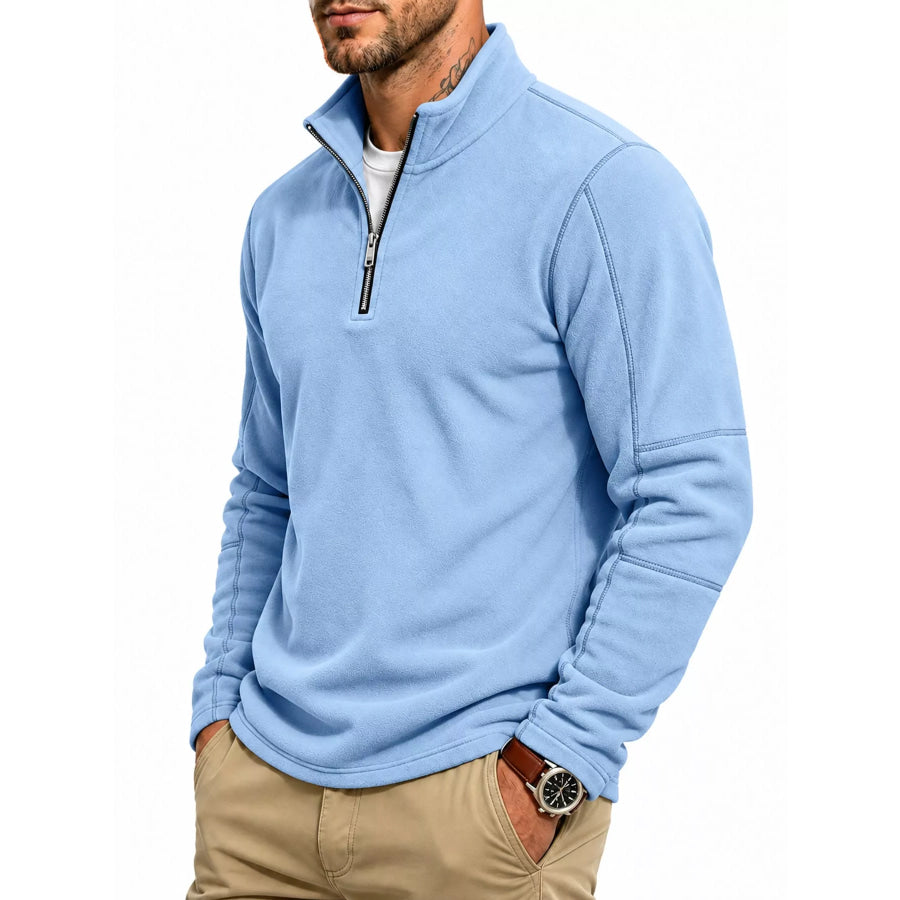 Men’s Full Size Quarter-Zip Fleece Sweatshirt Plus Apparel and Accessories