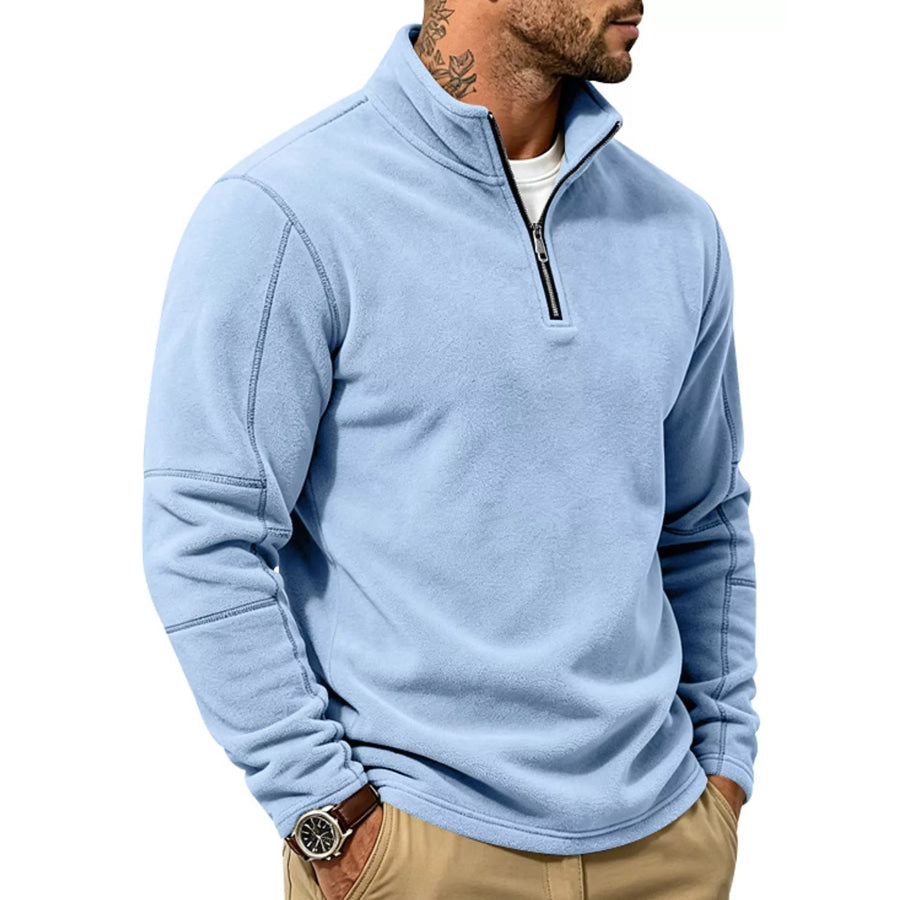 Men’s Full Size Quarter-Zip Fleece Sweatshirt Plus Apparel and Accessories