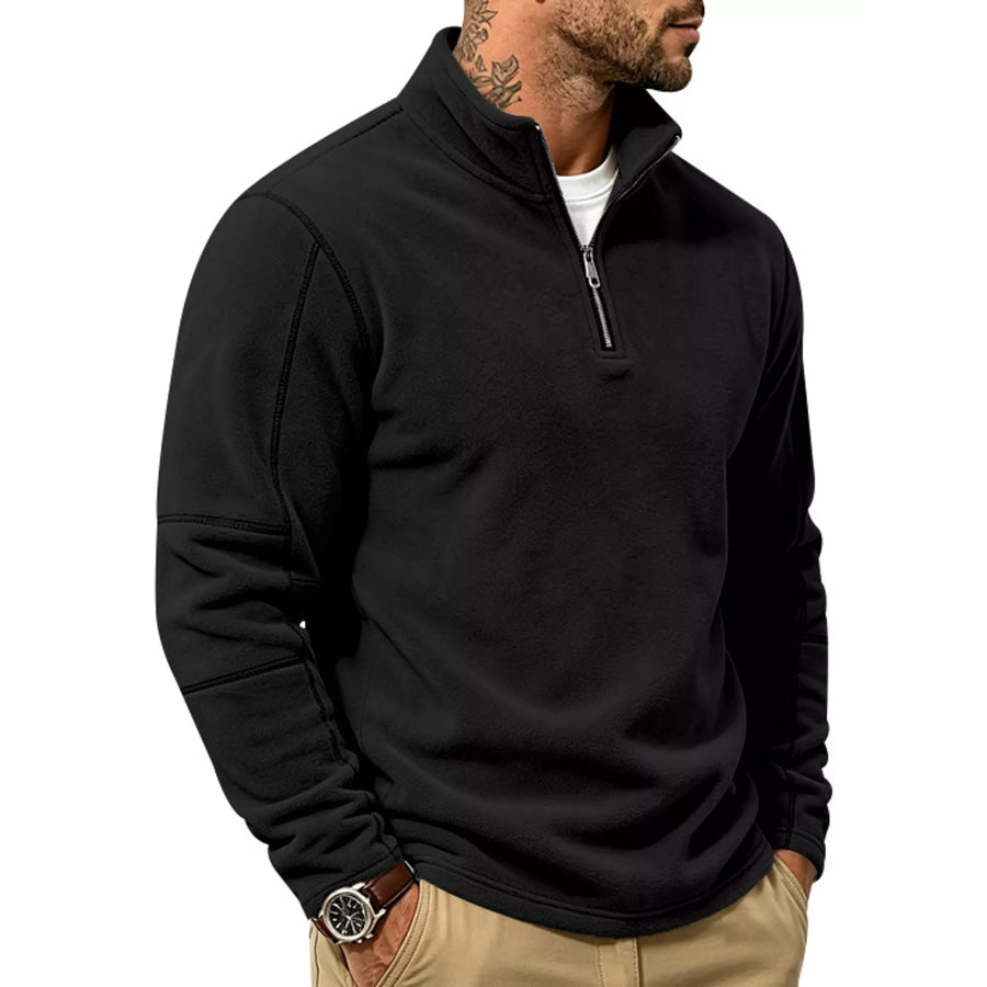 Men’s Full Size Quarter-Zip Fleece Sweatshirt Plus Apparel and Accessories