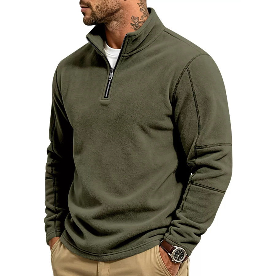 Men’s Full Size Quarter-Zip Fleece Sweatshirt Plus Apparel and Accessories