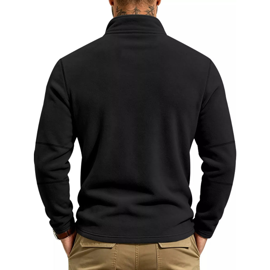 Men’s Full Size Quarter-Zip Fleece Sweatshirt Plus Apparel and Accessories