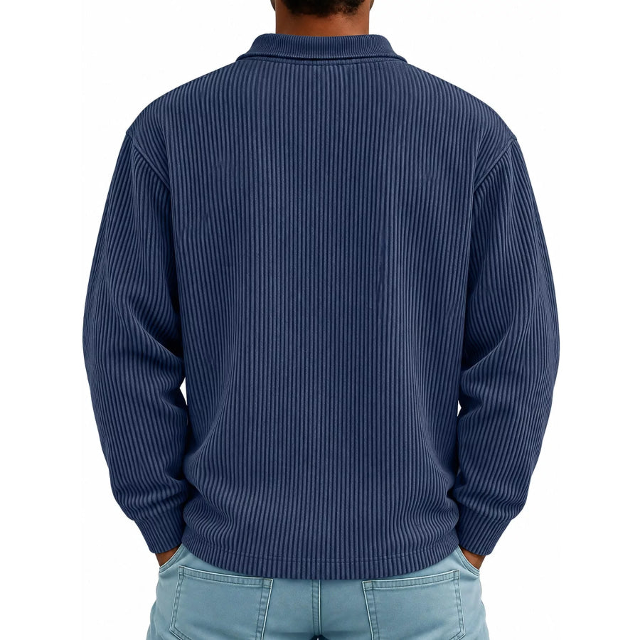 Men’s Full Size Quarter-Zip Long Sleeve Sweatshirt Plus Apparel and Accessories