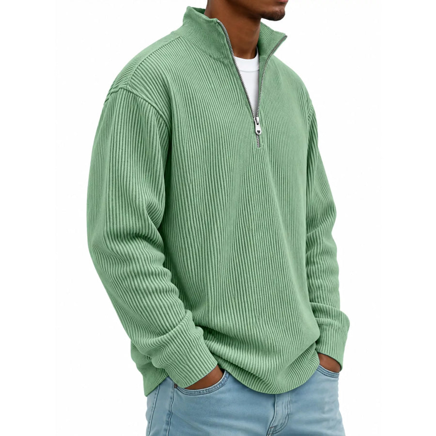 Men’s Full Size Quarter-Zip Long Sleeve Sweatshirt Plus Apparel and Accessories