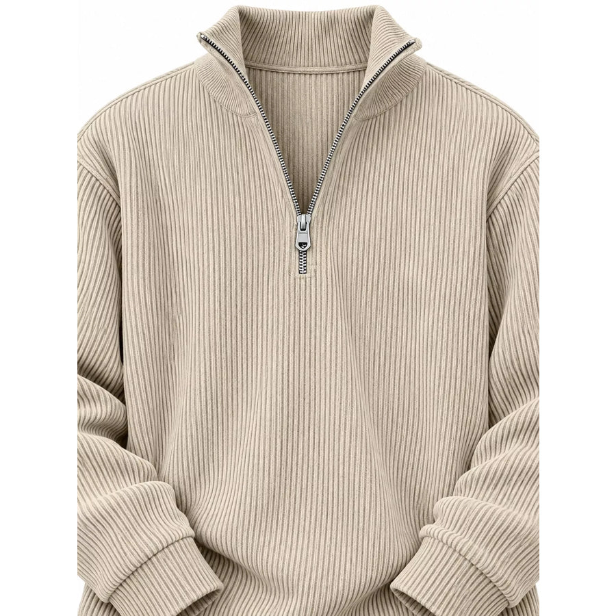 Men’s Full Size Quarter-Zip Long Sleeve Sweatshirt Plus Apparel and Accessories