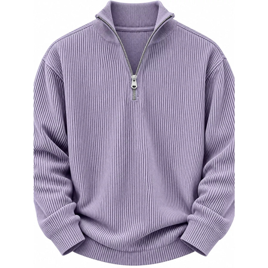 Men’s Full Size Quarter-Zip Long Sleeve Sweatshirt Plus Apparel and Accessories