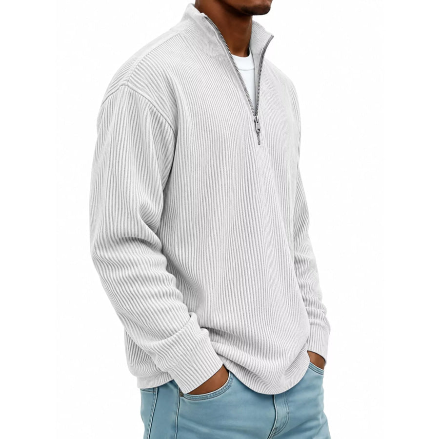 Men’s Full Size Quarter-Zip Long Sleeve Sweatshirt Plus Apparel and Accessories