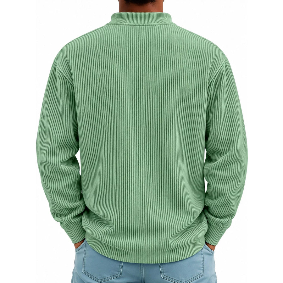 Men’s Full Size Quarter-Zip Long Sleeve Sweatshirt Plus Apparel and Accessories