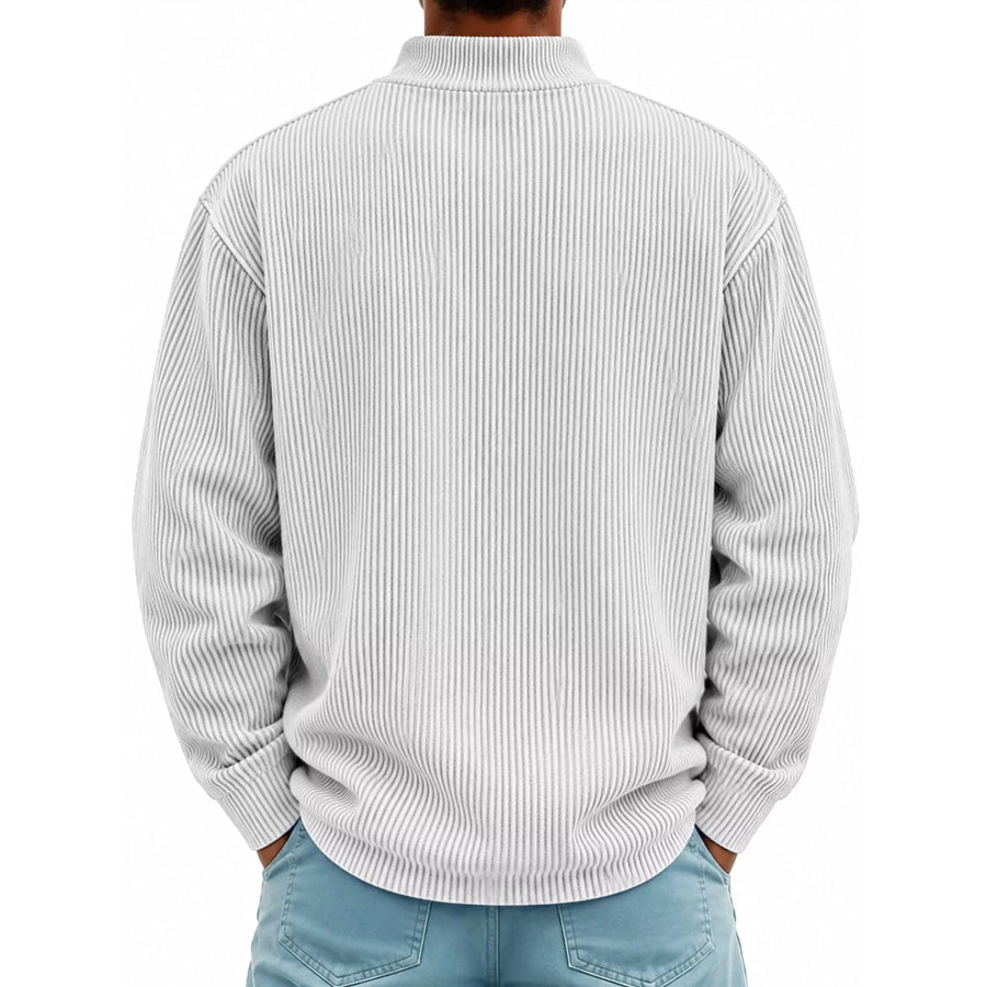 Men’s Full Size Quarter-Zip Long Sleeve Sweatshirt Plus Apparel and Accessories