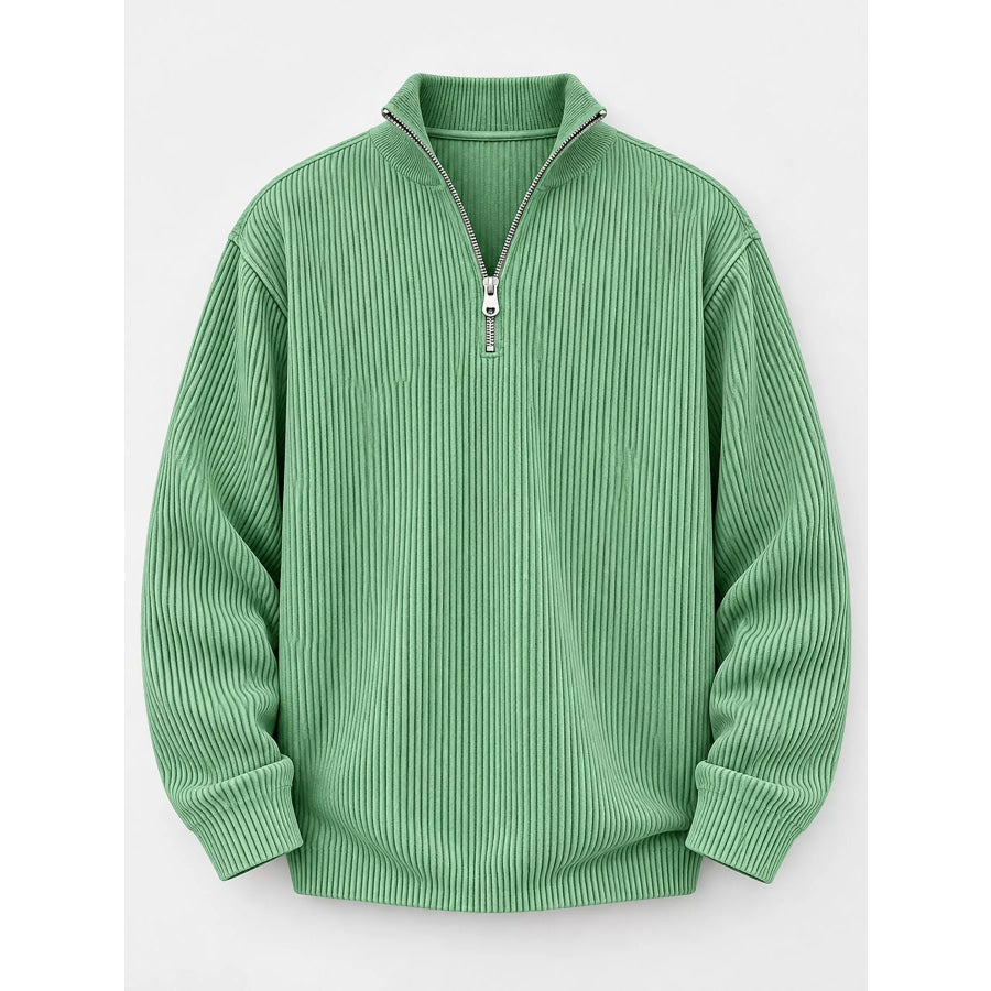 Men’s Full Size Quarter-Zip Long Sleeve Sweatshirt Plus Apparel and Accessories