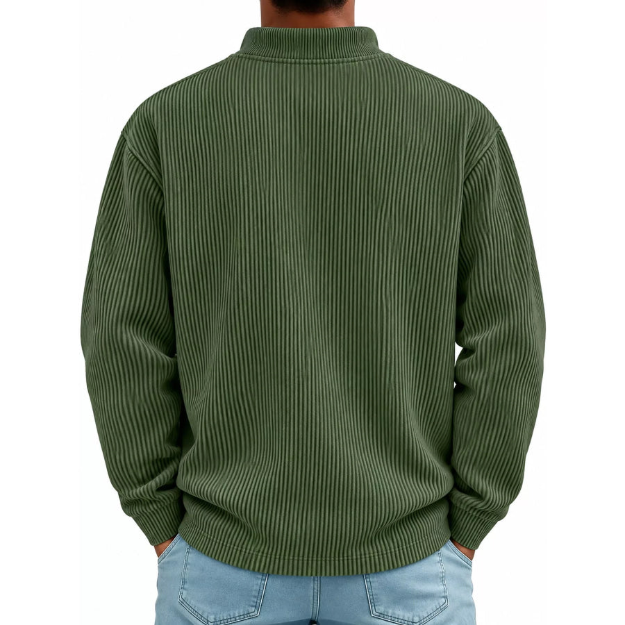 Men’s Full Size Quarter-Zip Long Sleeve Sweatshirt Plus Apparel and Accessories